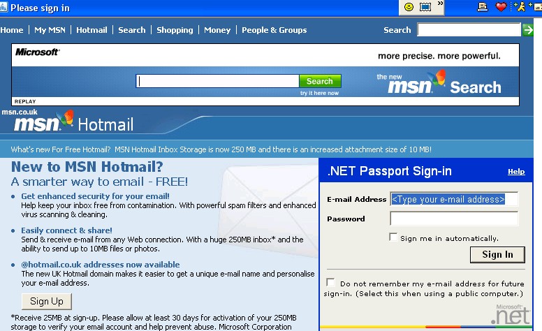 Hotmail Sign Up