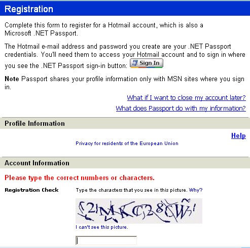 Hotmail register